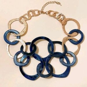 Blue chunky necklace